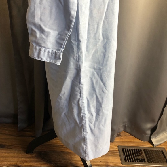 Vintage L.L. Bean Long Sleeve Midi Button Front Denim Like Collared Dress - Picture 7 of 14